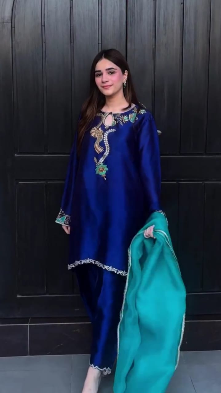 Elegant Embroidered 3-Piece Suit