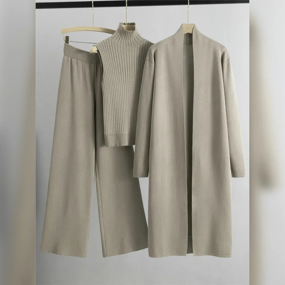 Double Gown Fleece 3Pcs Set