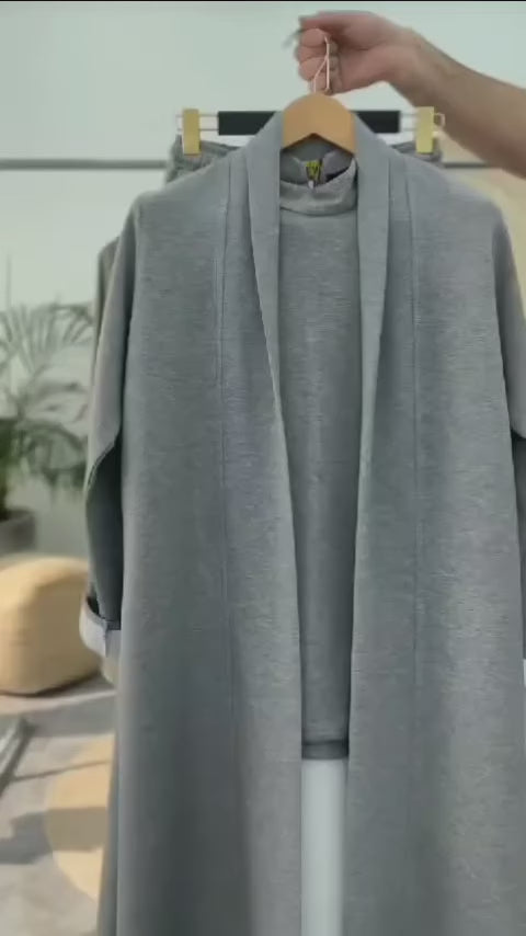 Double Gown Fleece 3Pcs Set